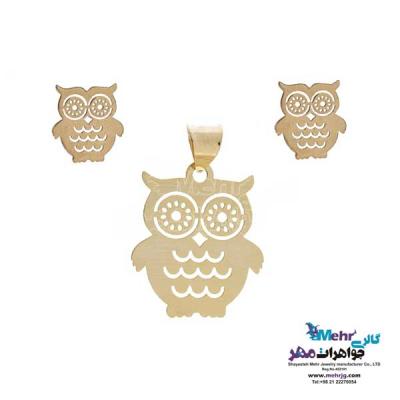 نمای دوم نیم ست طلا دست اول کم اجرت - طرح جغد