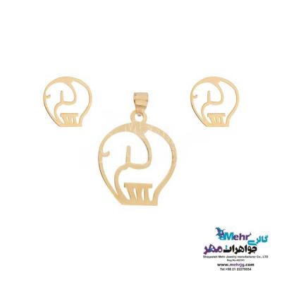 نمای دوم نیم ست طلا دست اول کم اجرت - طرح فیل