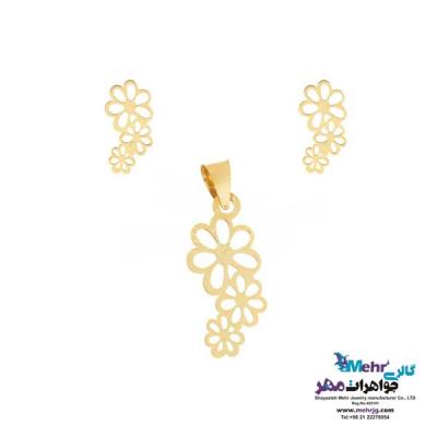 نمای دوم نیم ست طلا دست اول کم اجرت - طرح گل
