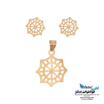 نمای دوم نیم ست طلا دست اول کم اجرت - طرح هندسی