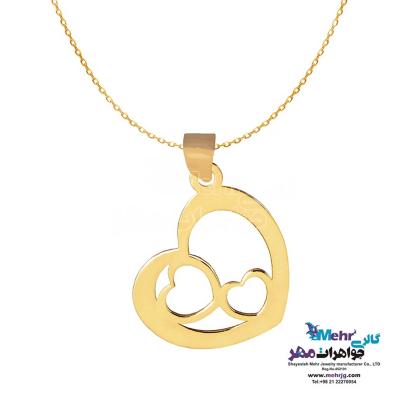 گردنبند طلا دست اول کم اجرت - طرح قلب