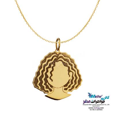 گردنبند طلا دست اول کم اجرت - طرح گیسو
