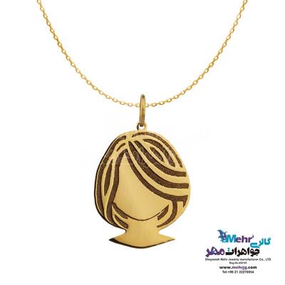 گردنبند طلا دست اول کم اجرت - طرح گیسو