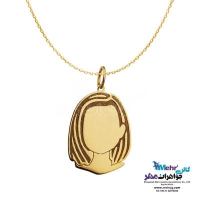 گردنبند طلا دست اول کم اجرت - طرح گیسو