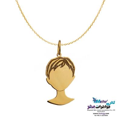 گردنبند طلا دست اول کم اجرت - طرح گیسو