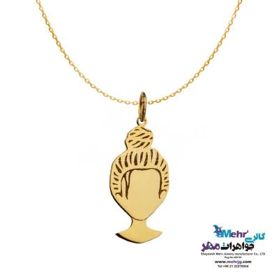 گردنبند طلا دست اول کم اجرت - طرح گیسو