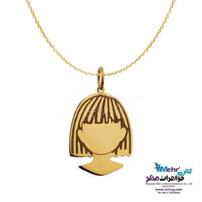 گردنبند طلا دست اول کم اجرت - طرح گیسو