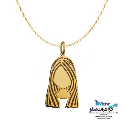 گردنبند طلا دست اول کم اجرت - طرح گیسو