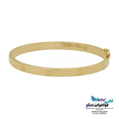 دستبند النگویی طلا دست اول کم اجرت - طرح کارتیه لاو