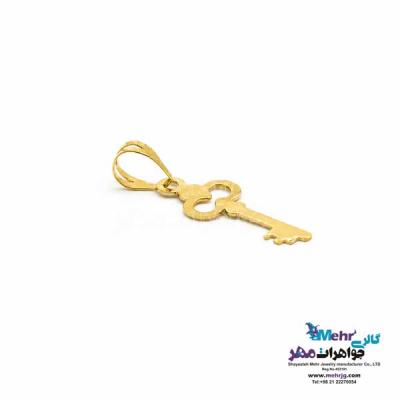نمای دوم آویز طلا - طرح کلید