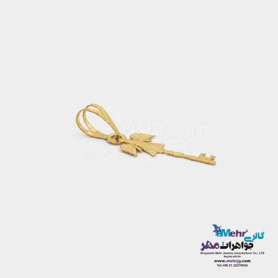 نمای دوم آویز طلا - طرح کلید