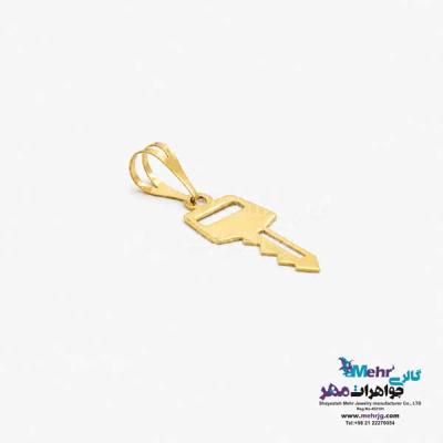 نمای دوم آویز طلا - طرح کلید