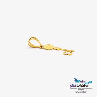نمای دوم آویز طلا - طرح کلید