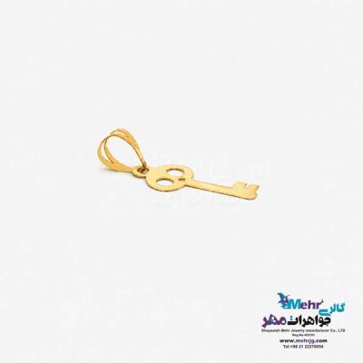 نمای دوم آویز طلا - طرح کلید