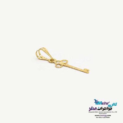 نمای دوم آویز طلا - طرح کلید