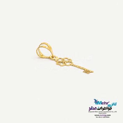 نمای دوم آویز طلا - طرح کلید