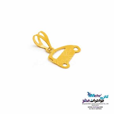 نمای دوم آویز طلا - طرح ماشین