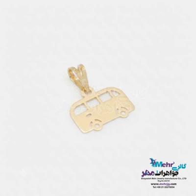 نمای دوم آویز طلا - طرح ماشین