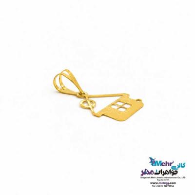 نمای دوم آویز طلا - طرح خانه