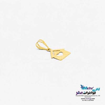 نمای دوم آویز طلا - طرح خانه
