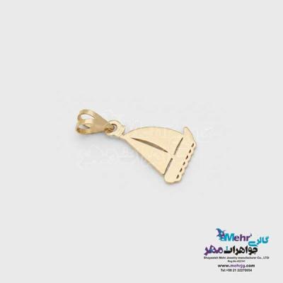 نمای دوم آویز طلا - طرح قایق