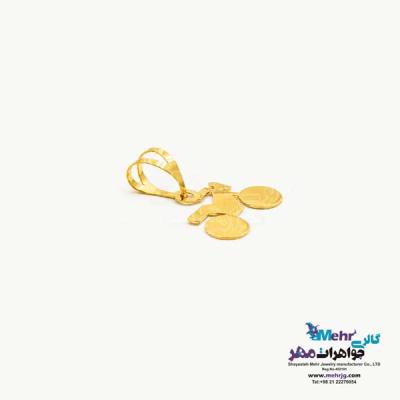 نمای دوم آویز طلا - طرح موتور