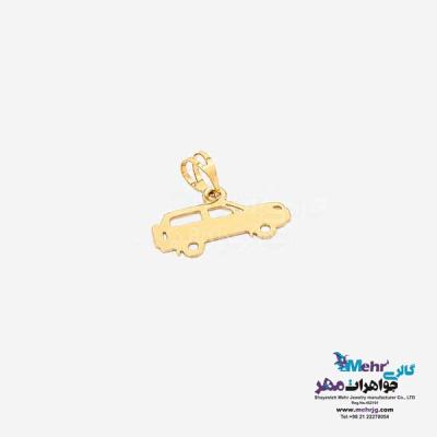 نمای دوم آویز طلا - طرح ماشین