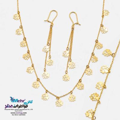سرویس طلا - طرح پولکی و شبدر