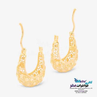 نمای دوم گوشواره طلا - طرح توری