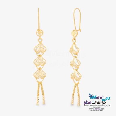 گوشواره طلا - طرح  پنج شیر