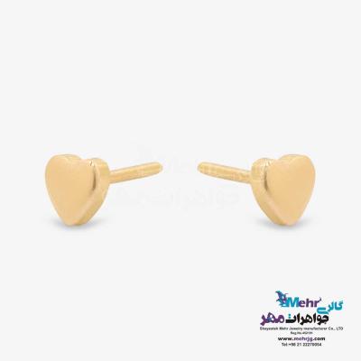 نمای دوم گوشواره طلا - طرح قلب