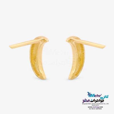 نمای دوم گوشواره طلا - طرح هلال