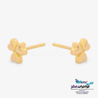 نمای دوم گوشواره طلا - طرح قلب