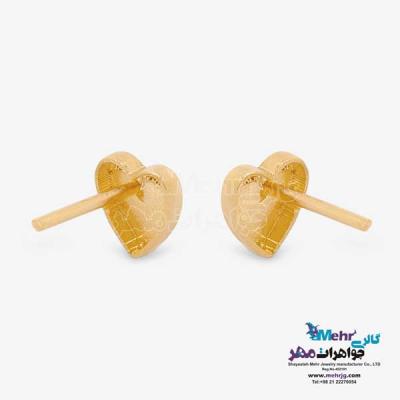 نمای دوم گوشواره طلا - طرح قلب