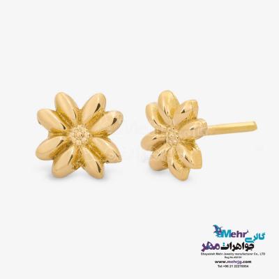 گوشواره طلا - طرح گل