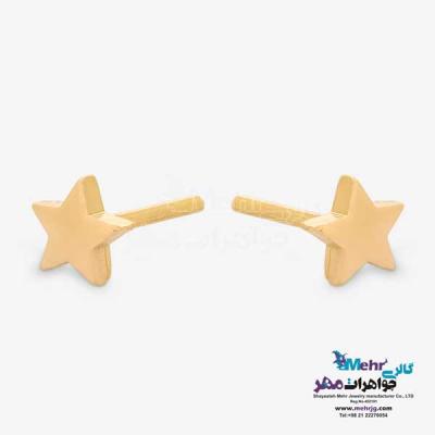 نمای دوم گوشواره طلا - طرح ستاره