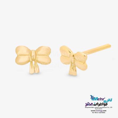 گوشواره طلا - طرح پاپیون