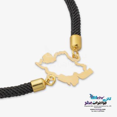 نمای دوم دستبند طلا و بافت - طرح نقشه ی ایران