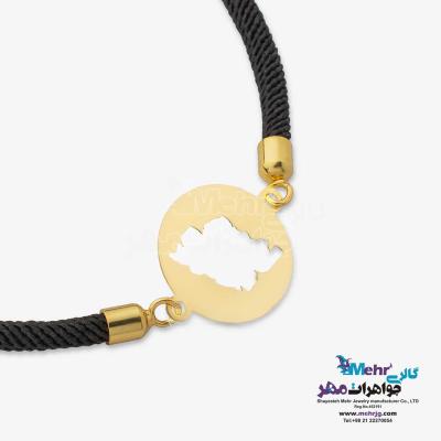 نمای دوم دستبند طلا و بافت - طرح نقشه ی ایران
