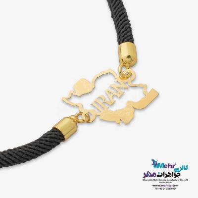 نمای دوم دستبند طلا و بافت - طرح نقشه ی ایران