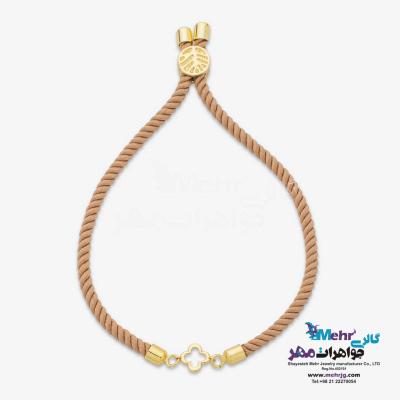 دستبند طلا و بافت - طرح ونکلیف