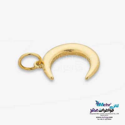 نمای دوم آویز طلا - طرح هلال