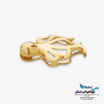نمای دوم آویز طلا - طرح اختاپوس