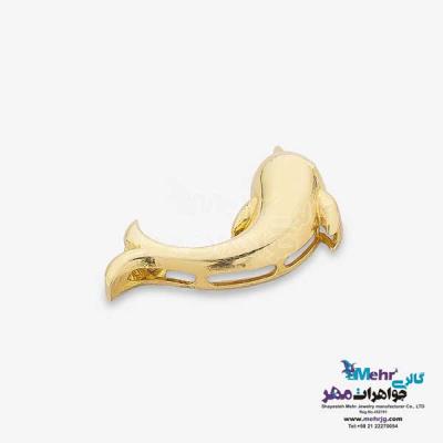 نمای دوم آویز طلا - طرح دلفین
