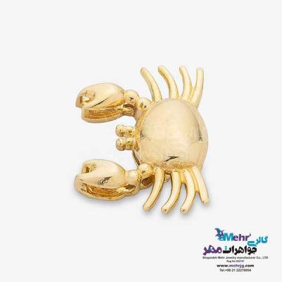 نمای دوم آویز طلا - طرح خرچنگ