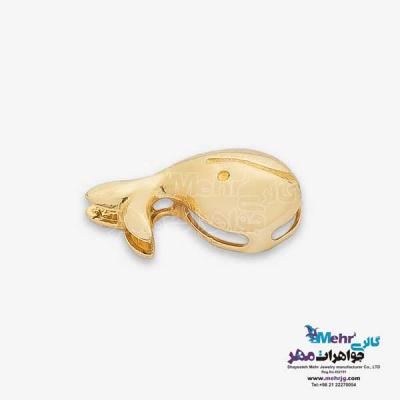 نمای دوم آویز طلا - طرح نهنگ