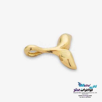 نمای دوم آویز طلا - طرح دم وال