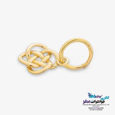 نمای دوم آویز طلا - طرح گره
