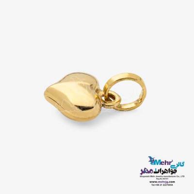 نمای دوم آویز طلا - طرح قلب