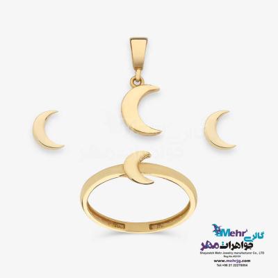 نیم ست طلا - طرح ماه